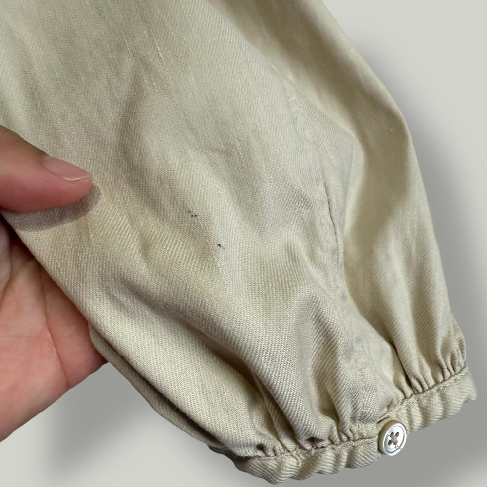 ARITZIA BABATON Blouse Women Size Small Beige Hadwyn Top Longsleeves Linen Blend - Picture 12 of 16